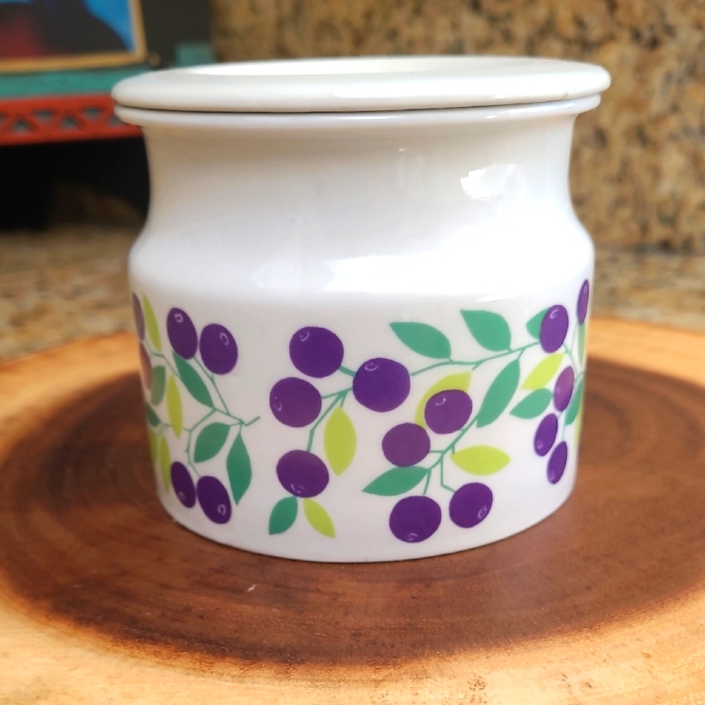 Vintage Arabia of Finland Blueberry Jam Jar